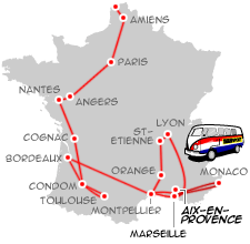 Follow Tom and Ben's route around France