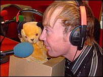 Sooty and Richard Caddell at BBC Leicester