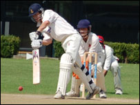Jersey U-19 play cricket against Gibraltar