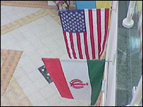 پرچم ايران و آمريکا