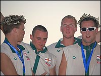 Guernsey's 4x100m Freestyle Swimming Team.