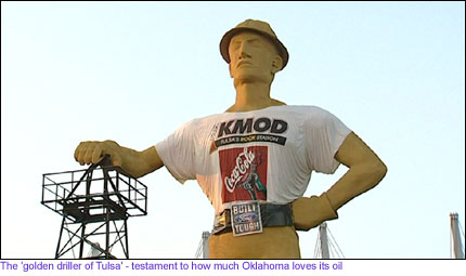 The 'golden driller of Tulsa' - testament to how much Oklahoma loves its oil