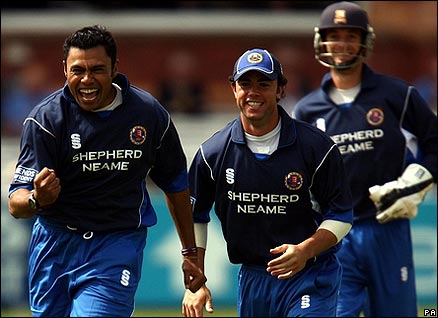 Danish Kaneria was in the wickets for Essex