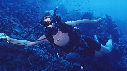 A scuba diver