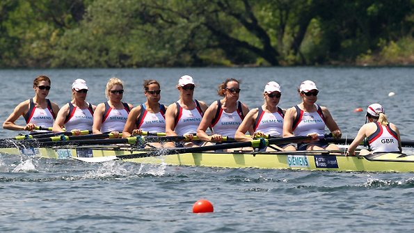 GB women's eight in Lucerne