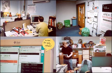 Packing to leave Kingswood, September 2002