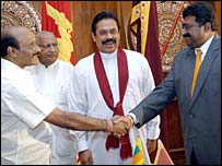 Chandrasekaran and Thondaman with President Rajapaksa