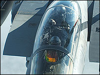 F15 fighter pilots in cockpit