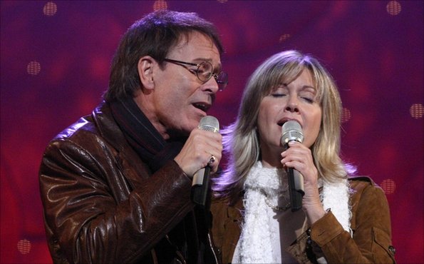 Cliff Richard and Olivia Newton John