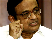 بھارتیہ وزیر داخلہ پی چدامبرم