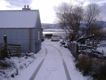 tyre tracks near the clisham
