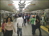 New York'ta bir tren istasyonu