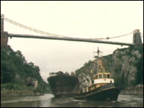 SS Great Britain under Clifton Suspension Bridge