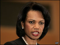 کاندولیزا رایس، وزیر امور خارجه آمریکا 