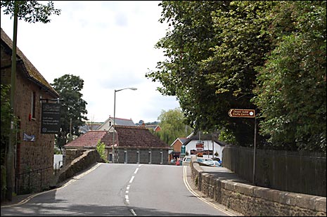 The bridge over the river in Bovey Tracey