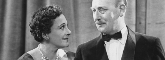 A man and a woman looking at each other