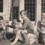 Picture of myself on large Dog and my brother leonard on left of pic ture and Eddie on the right hand side.