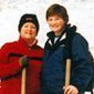 Lyn and her daughter Linda on the glacier