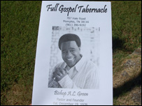 Programme from Al Green's Full Tabernacle Gospel, Memphis