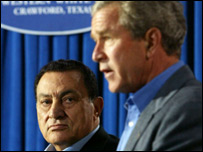 جارج بش اور حسنِ مبارک