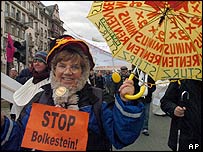 Strasbourg'daki protesto yürüyüşü