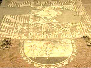 Roman mosaic floor