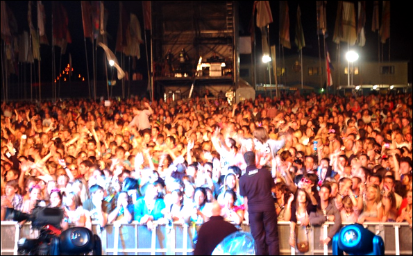 On stage with the doves at Jersey Live 2009