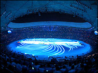 Lễ khai mạc Olympics tại sân vận động Tổ Chim 
