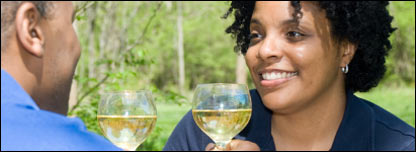 Two young people celebrate their future together 