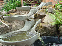 An EcoHouse waterfeature