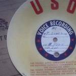 U.S.O. VOICE RECORDING WW2 OF T.JONES BELIEVED AUSTRALIAN TRAINEE PILOT IN U.S.A.