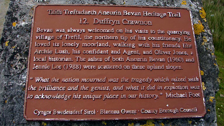 Nye Bevan memorial stone