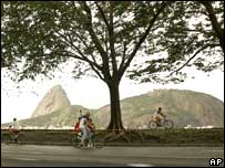 Ciclistas no Rio de Janeiro