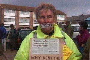 Iris joins a protest