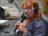 BBC WM's Janice Long on stage