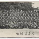British POWs at Stalag III B57, Germany, 1943. Sid Hayden is 6th from left, back row.
