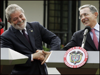 Lula e Uribe