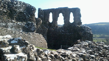 Dryslwyn castle in the sun.