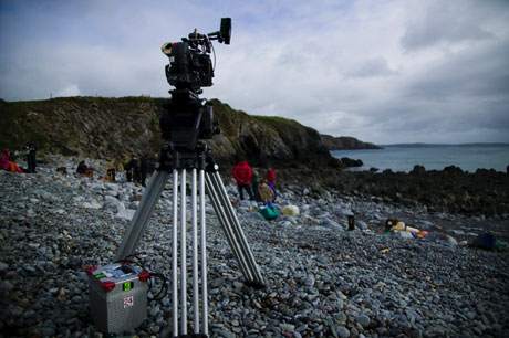 A behind the scenes photo during the shooting of Third Star. Photo: Jamie Stoker