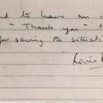 Note from Louis Mountbatten Dated 3/8/44 “I am glad to have an opportunity of saying “Thank you” to 216 Squadron for saving the situation at Imphal.” (The thank you was for delivering supplies to the front line so they could hold out)