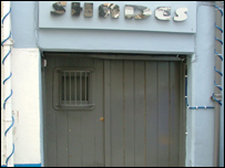 This is the town's original prison door!