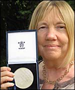 Kay Dunbar with her Benson medal