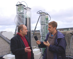 Presenter Richard Hollingham talks to Steve Skill of the Plymouth Marine Laboratory