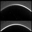 Imagens do anel G de Saturno mostra arco brilhante de gelo (cortesia Nasa/JPL/GSFC)