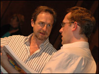 Actor Julian Forsyth in rehearsal