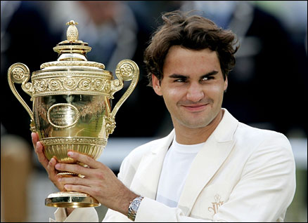 Roger Federer is after his fifth straight Wimbledon men's title