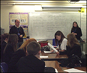 Ray Clark and Deborah Stephenson in the classroom