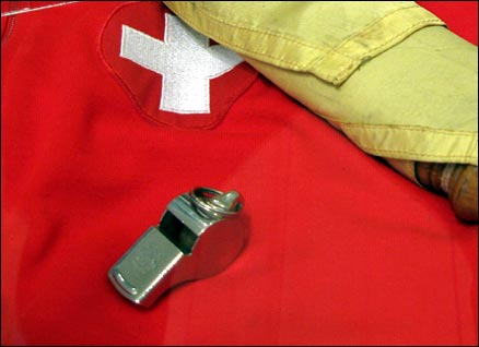 The whistle used in the 1966 World Cup final