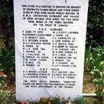 Memorial to shipmates killed whilst serving in Destroyers HMS Saumarez and HMS Volage who where mined in Corfu Channel October 22, 1946