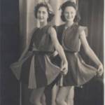 Sheila Fenn and Marjorie entertaining the troops, 1944